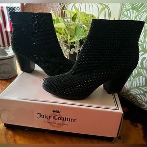 Juicy Couture Black rhinestone boots W 8.5